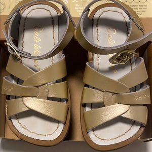 Salt Water Gold Sandals Size 7
